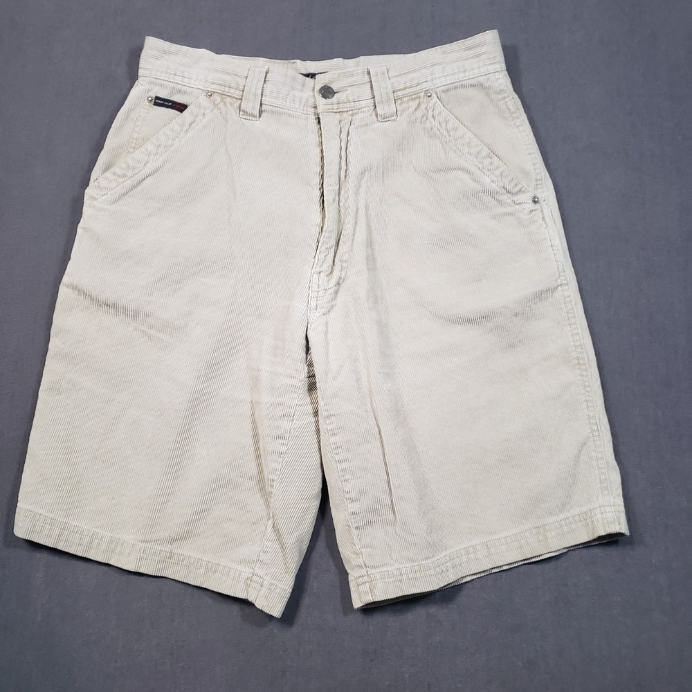 Perry Ellis America Corduroy Shorts Mens 32 Tan Beige Utility Cargo Vintage